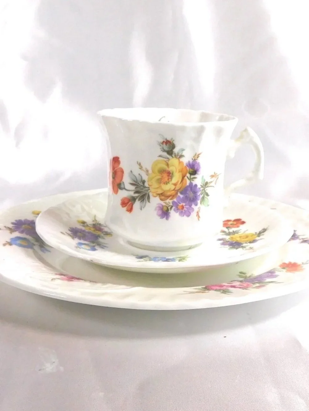 Hammersley Bone China Teacup Saucer and Luncheon Plate Set # 22229